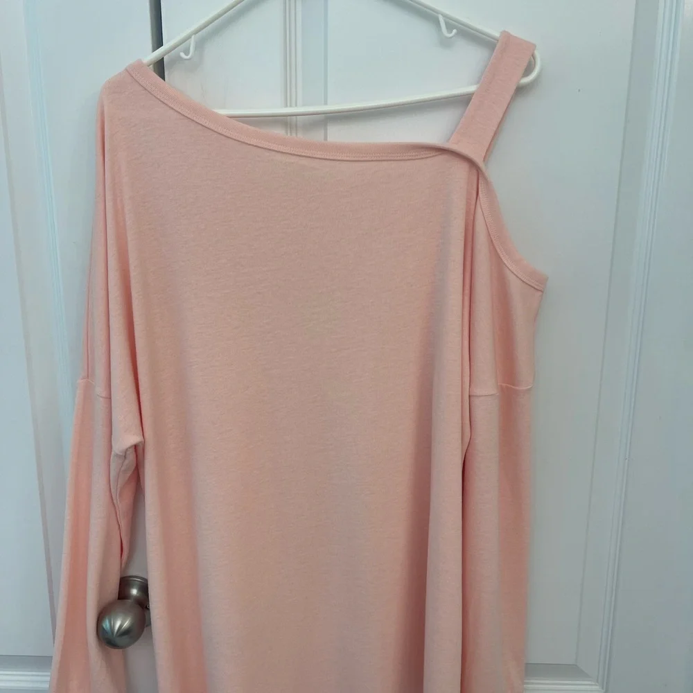 Jinkesi Pink Off The Shoulder / Cold Shoulder Long Sleeve Sweater, Size 2X , NWT - Picture 4 of 13